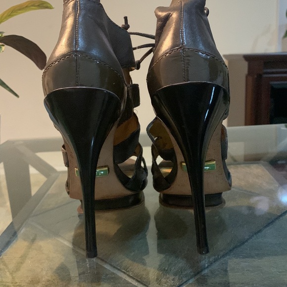 L.A.M.B. Jaco Caged Lace Up Heel Sandals - Picture 6 of 14